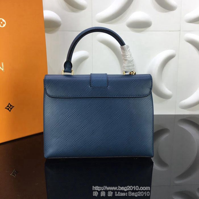 路易威登LV 頂級原單 小號全新One Handle翻蓋手袋 旅行箱風格鎖扣 時尚實用 中號都市手袋 天空藍 M43129  YDH2366